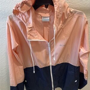 Columbia Women's Peach and Navy Utility Jacket